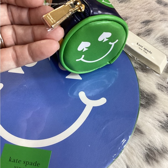 Kate Spade Navy and Blue Pencil or makeup Case and Mouse Pad Set NWT - Picture 5 of 7